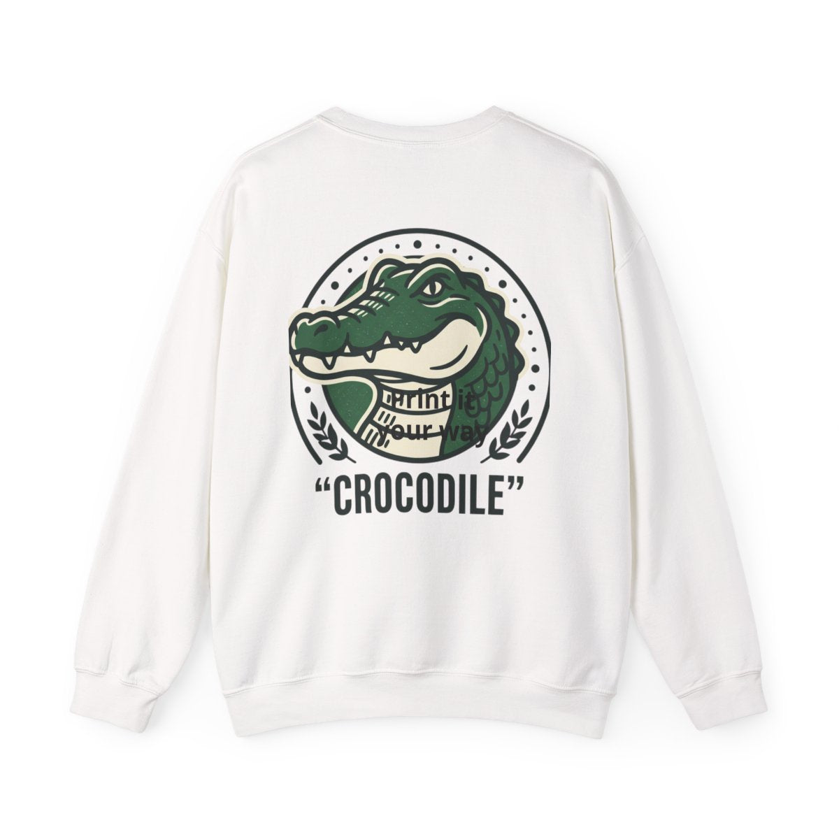 Crocodile Crewneck Sweatshirt — Vintage Alligator Graphic Pullover
