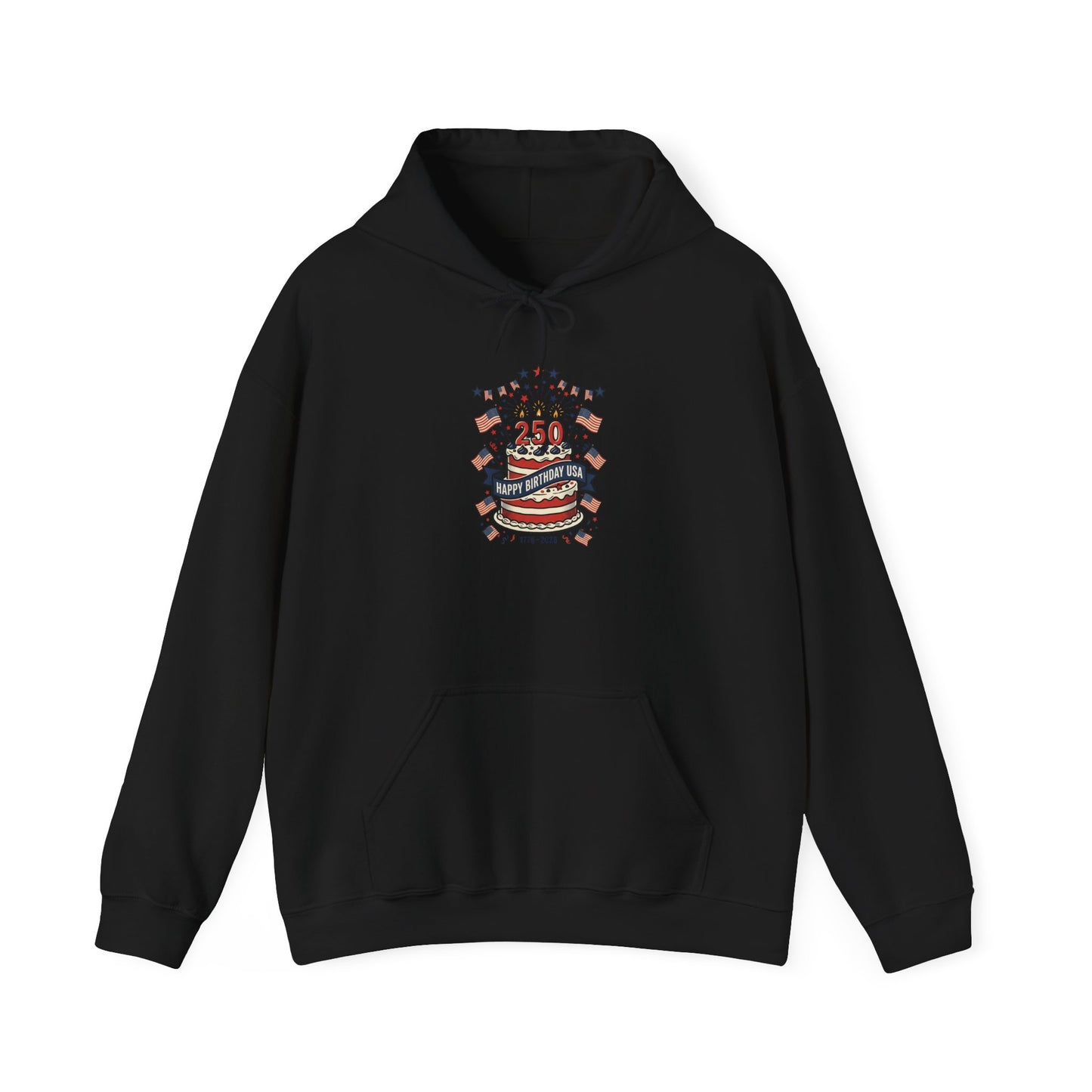250 Years Patriotic Crest Hoodie | 4th of July Anniversary, Independence Celebration