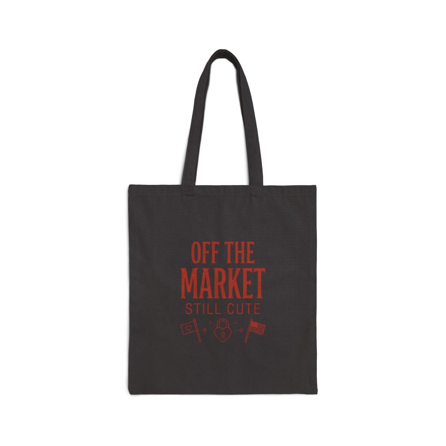 Off The Market Tote, Engaged Bride Era, Bride Slogan Canvas Tote