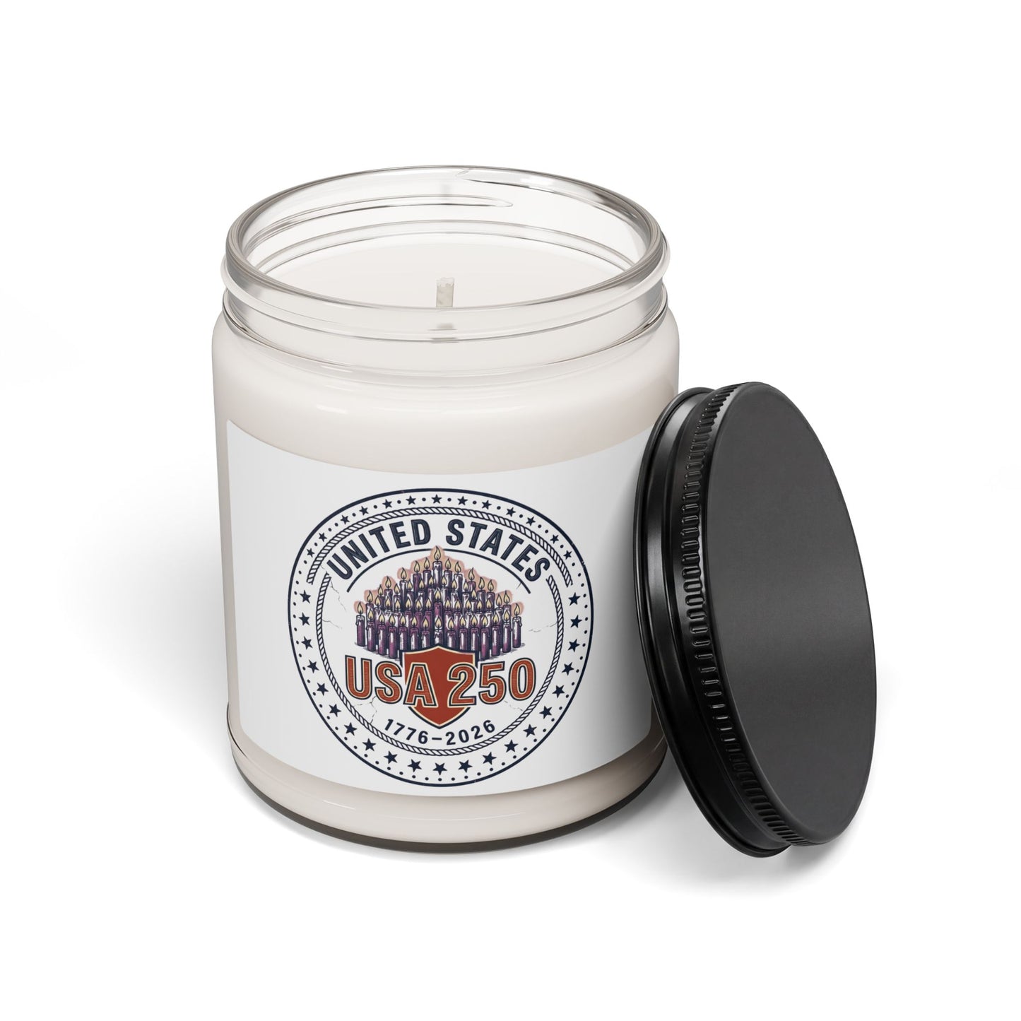 USA 250 Anniversary Candle | 4th of July Patriotic Soy Candle