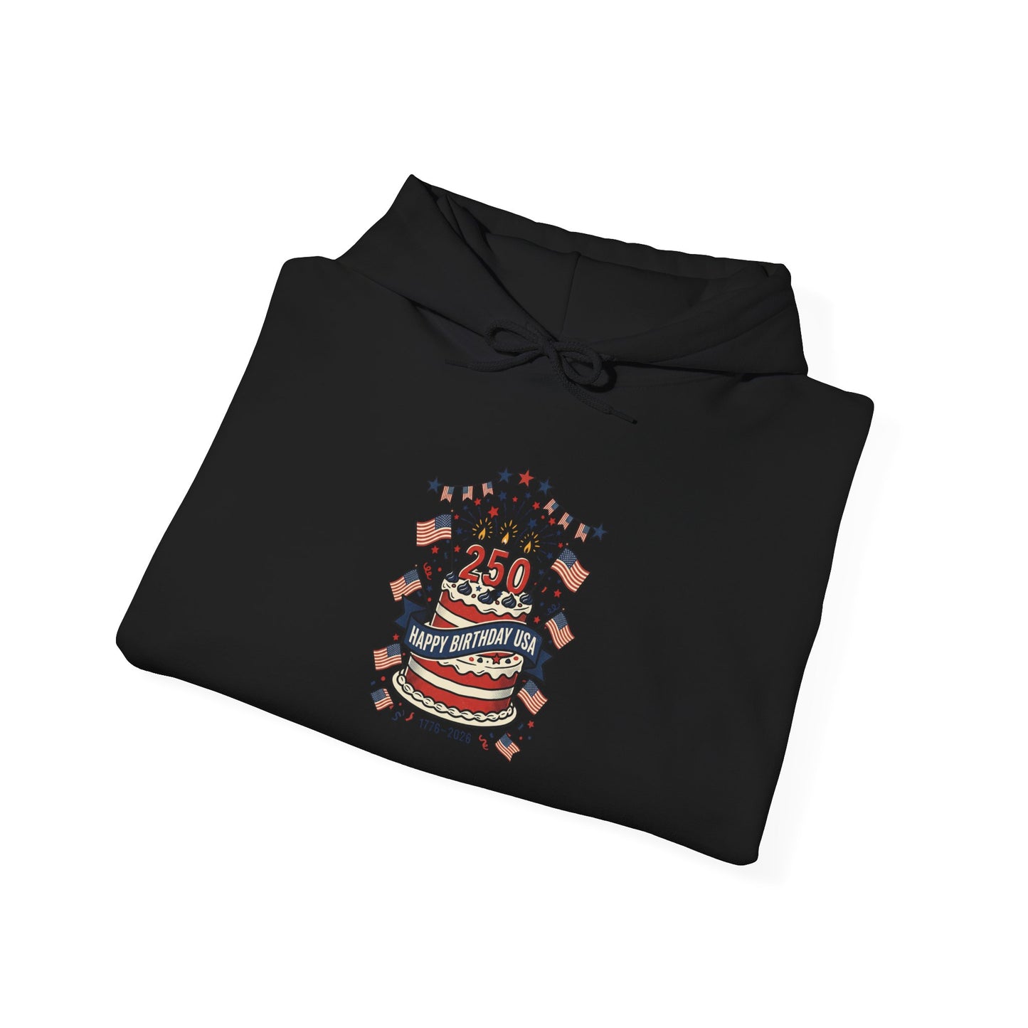 250 Years Patriotic Crest Hoodie | 4th of July Anniversary, Independence Celebration