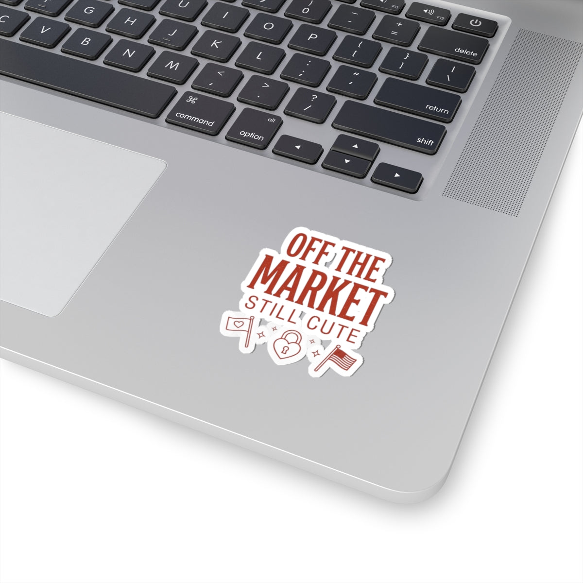 Off The Market Sticker | Engaged Bride Era, Retro Script Kiss-Cut