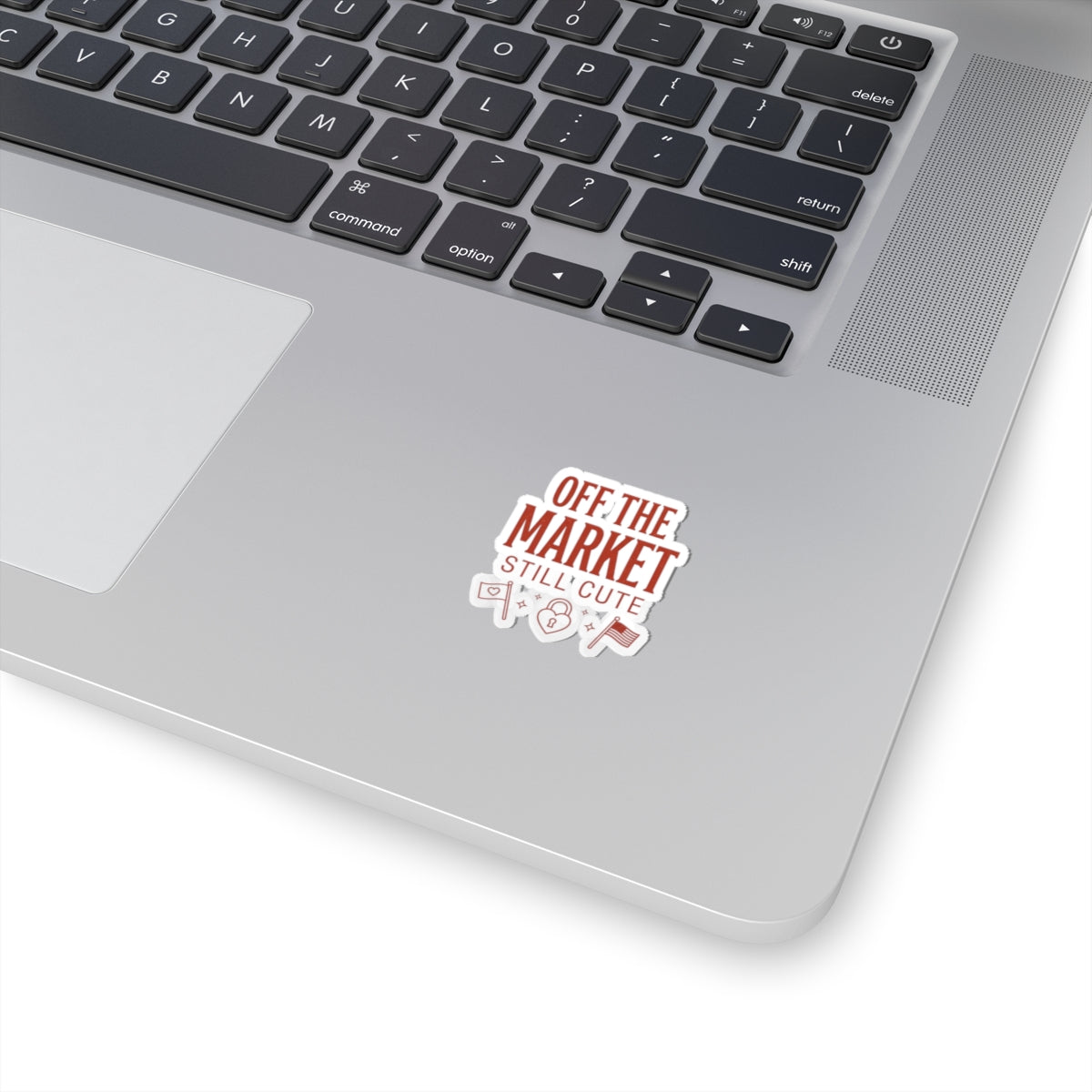 Off The Market Sticker | Engaged Bride Era, Retro Script Kiss-Cut