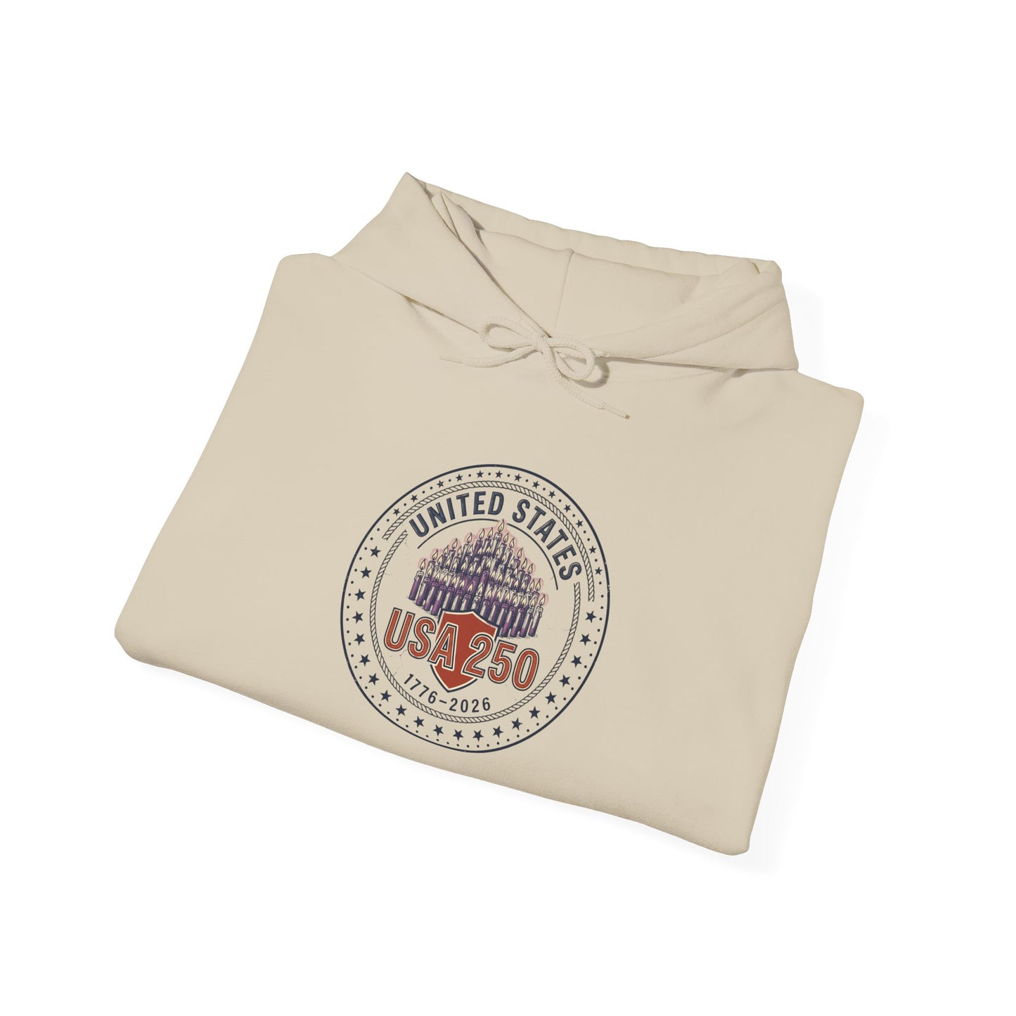 250 Years Patriotic Seal Hoodie | 4th of July Anniversary, USA 250