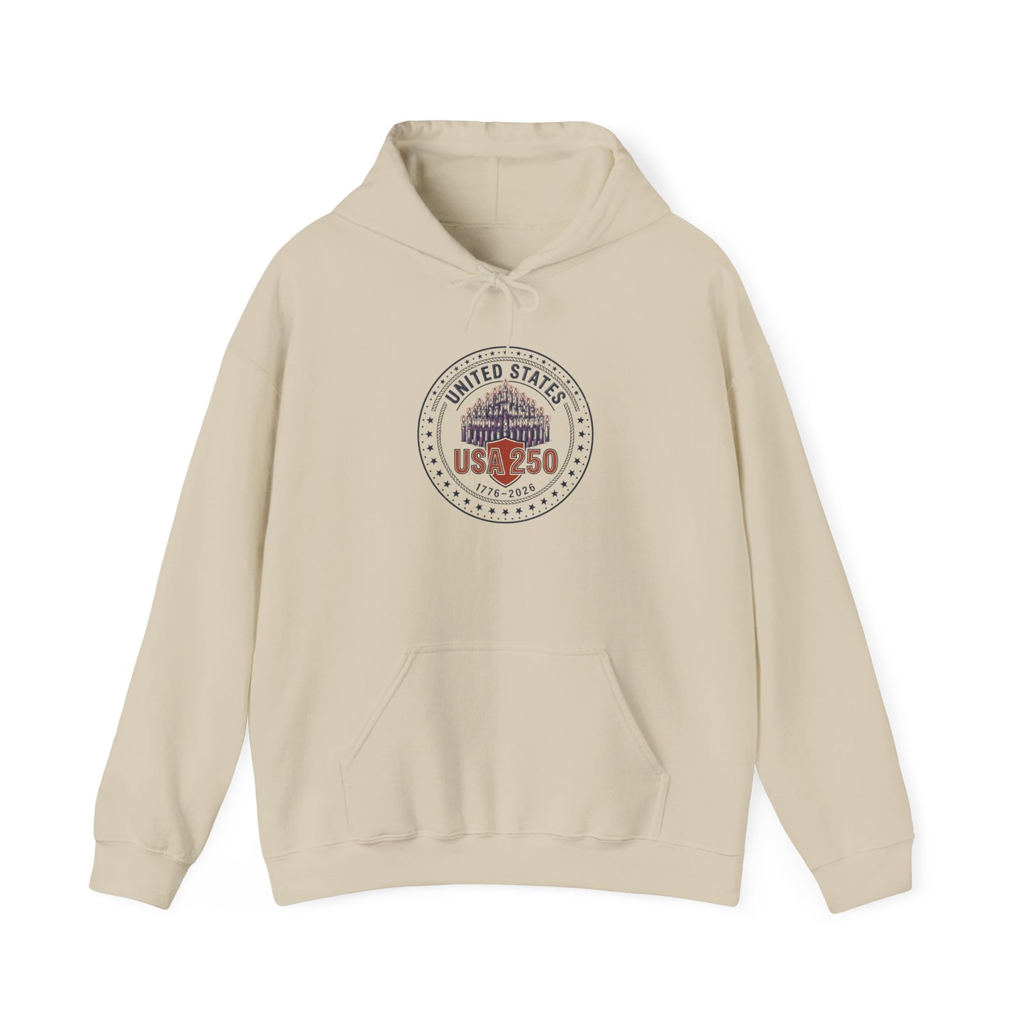 250 Years Patriotic Seal Hoodie | 4th of July Anniversary, USA 250