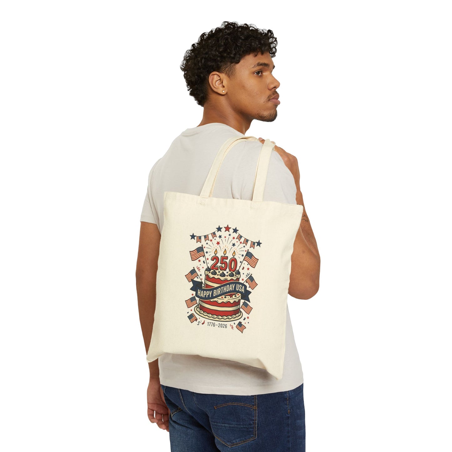 250th Anniversary Patriotic Tote | 4th of July USA Celebration