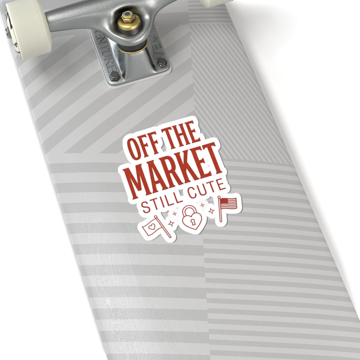 Off The Market Sticker | Engaged Bride Era, Retro Script Kiss-Cut