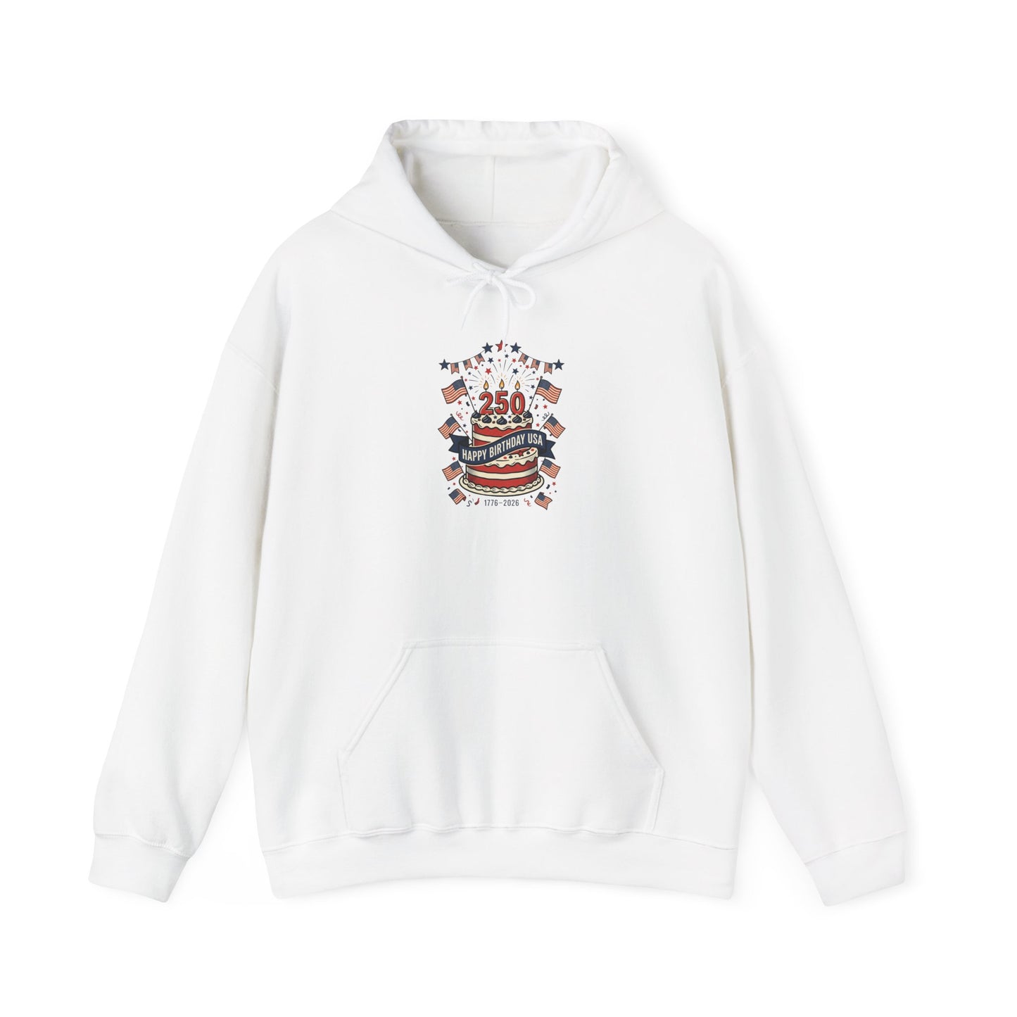 250 Years Patriotic Crest Hoodie | 4th of July Anniversary, Independence Celebration