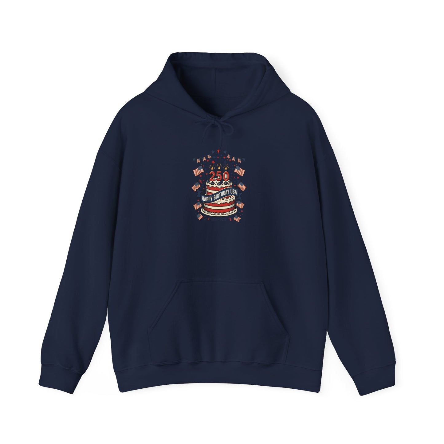 250 Years Patriotic Crest Hoodie | 4th of July Anniversary, Independence Celebration
