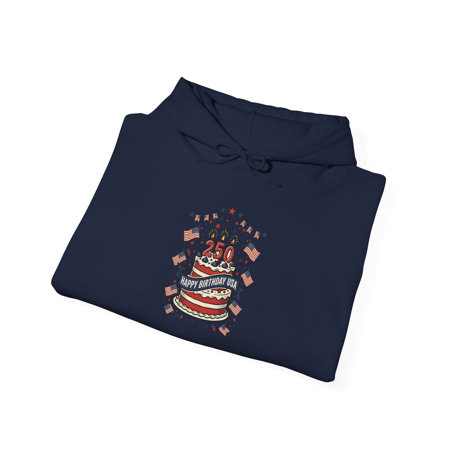 250 Years Patriotic Crest Hoodie | 4th of July Anniversary, Independence Celebration