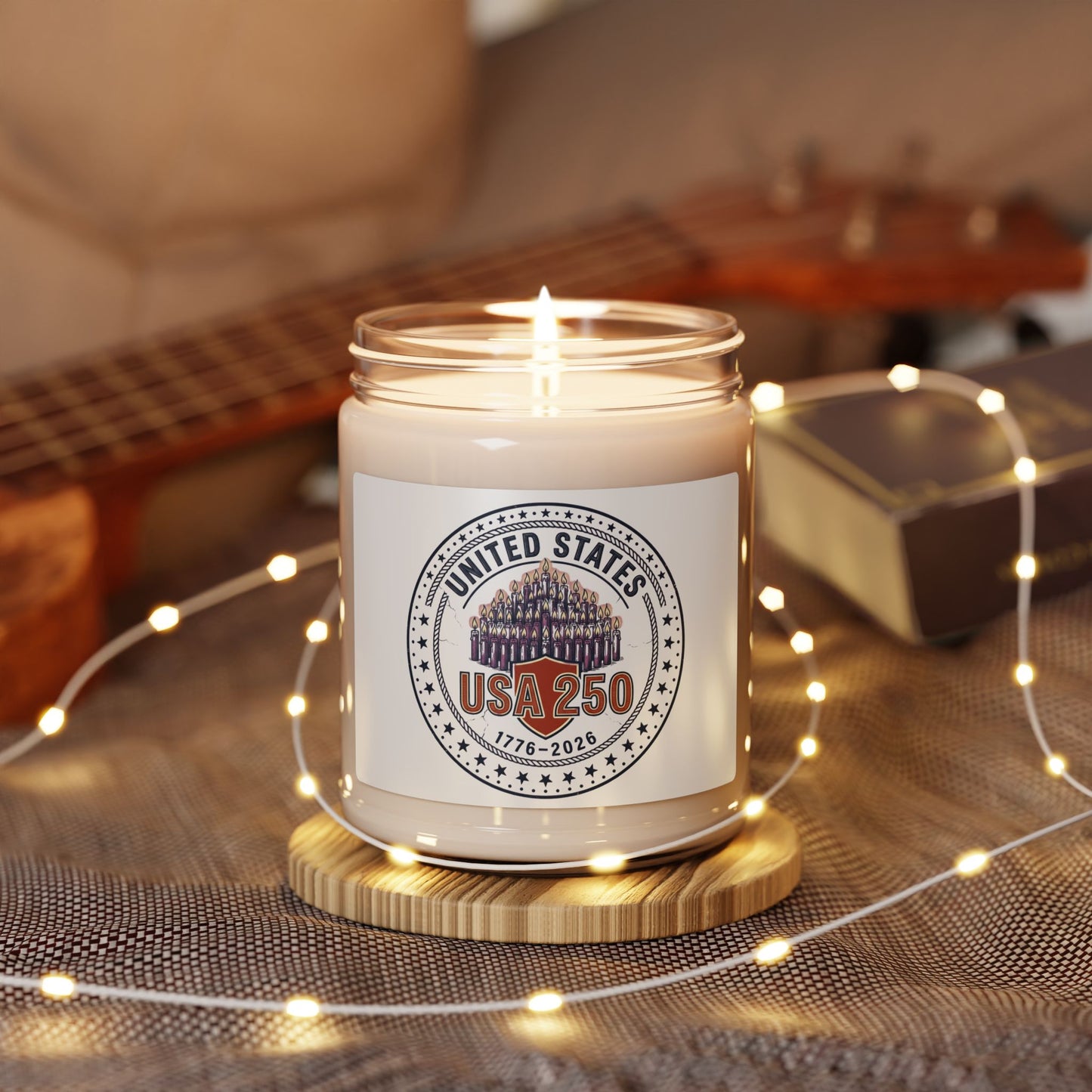 USA 250 Anniversary Candle | 4th of July Patriotic Soy Candle