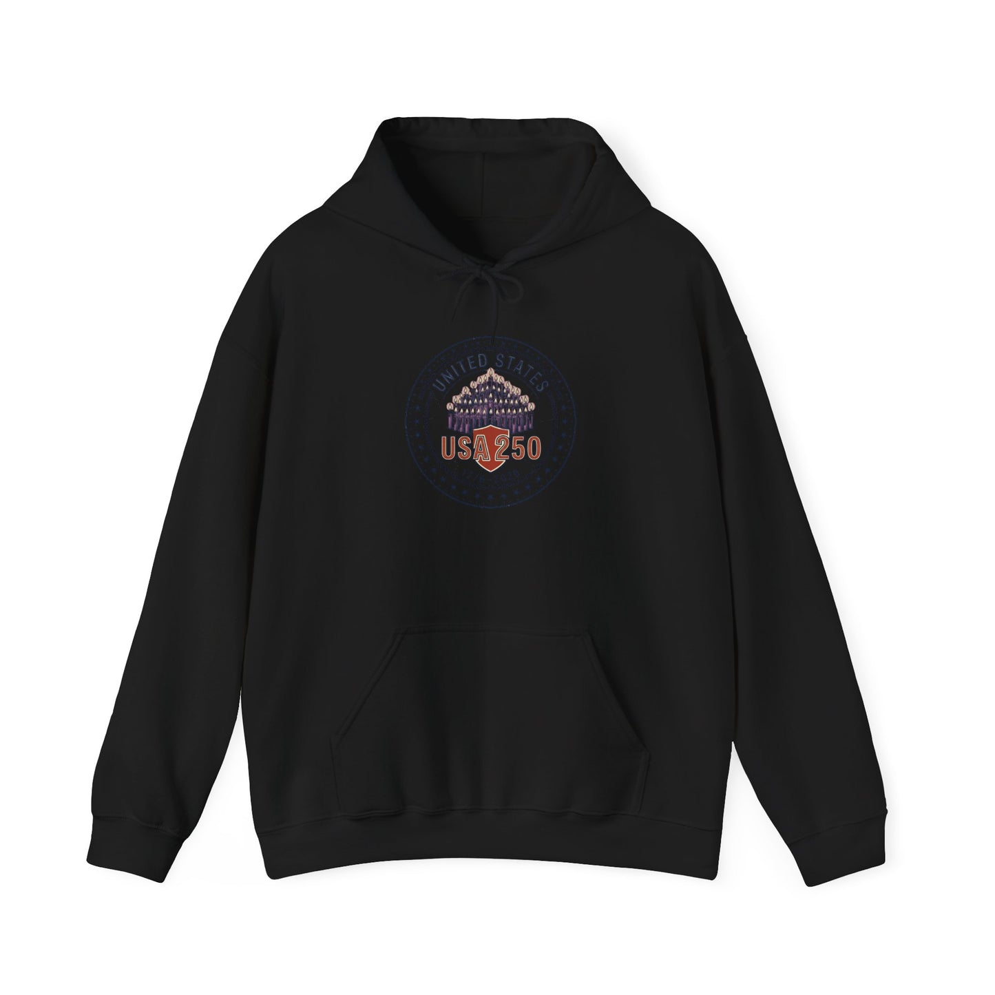 250 Years Patriotic Seal Hoodie | 4th of July Anniversary, USA 250