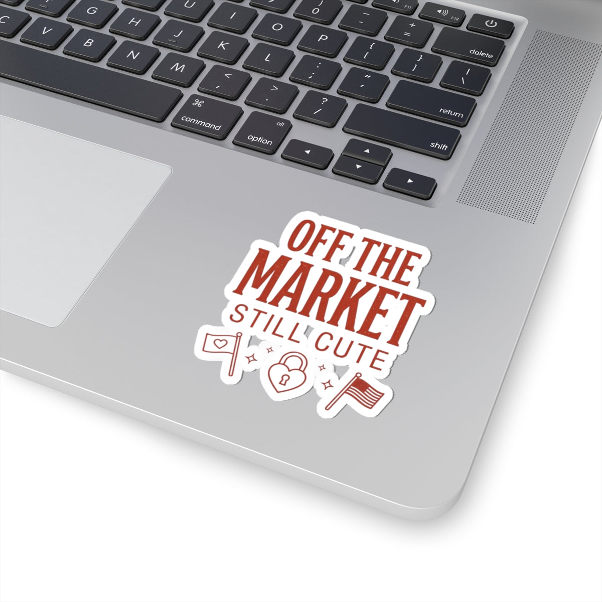 Off The Market Sticker | Engaged Bride Era, Retro Script Kiss-Cut