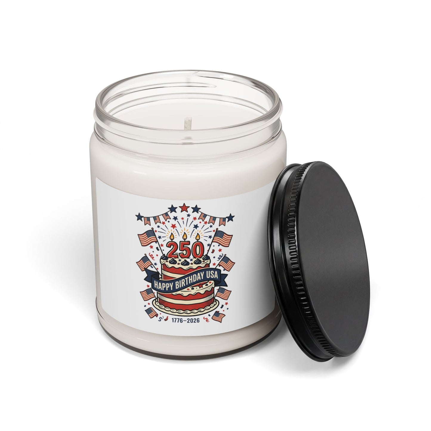 250th Anniversary Patriotic Soy Candle | 4th of July Americana