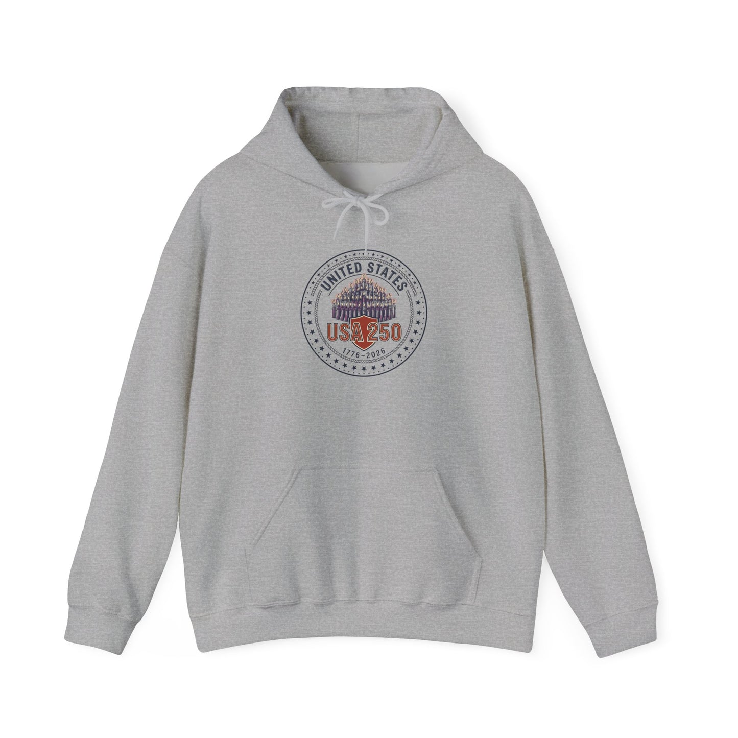 250 Years Patriotic Seal Hoodie | 4th of July Anniversary, USA 250