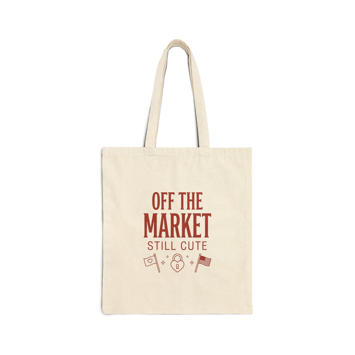 Off The Market Tote, Engaged Bride Era, Bride Slogan Canvas Tote
