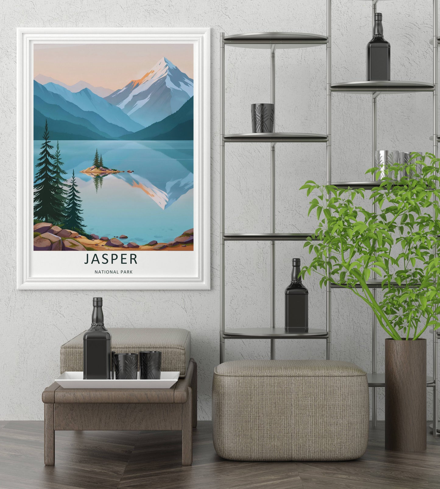 Jasper National Park Art Print | Alberta Mountain Canvas Wall Decor