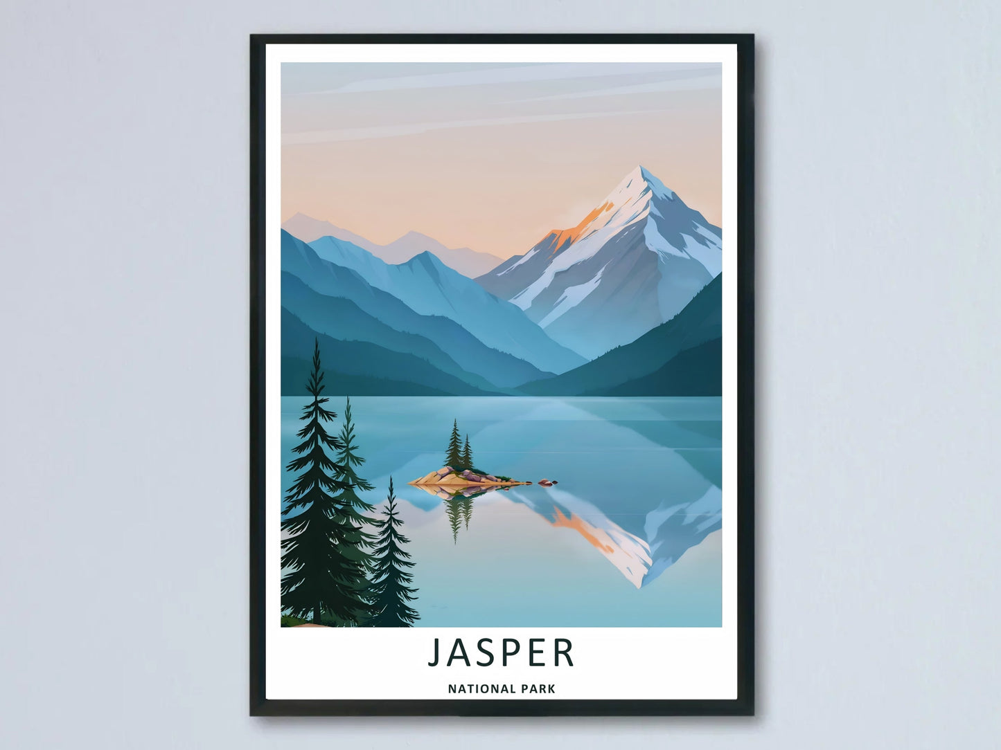 Jasper National Park Art Print | Alberta Mountain Canvas Wall Decor