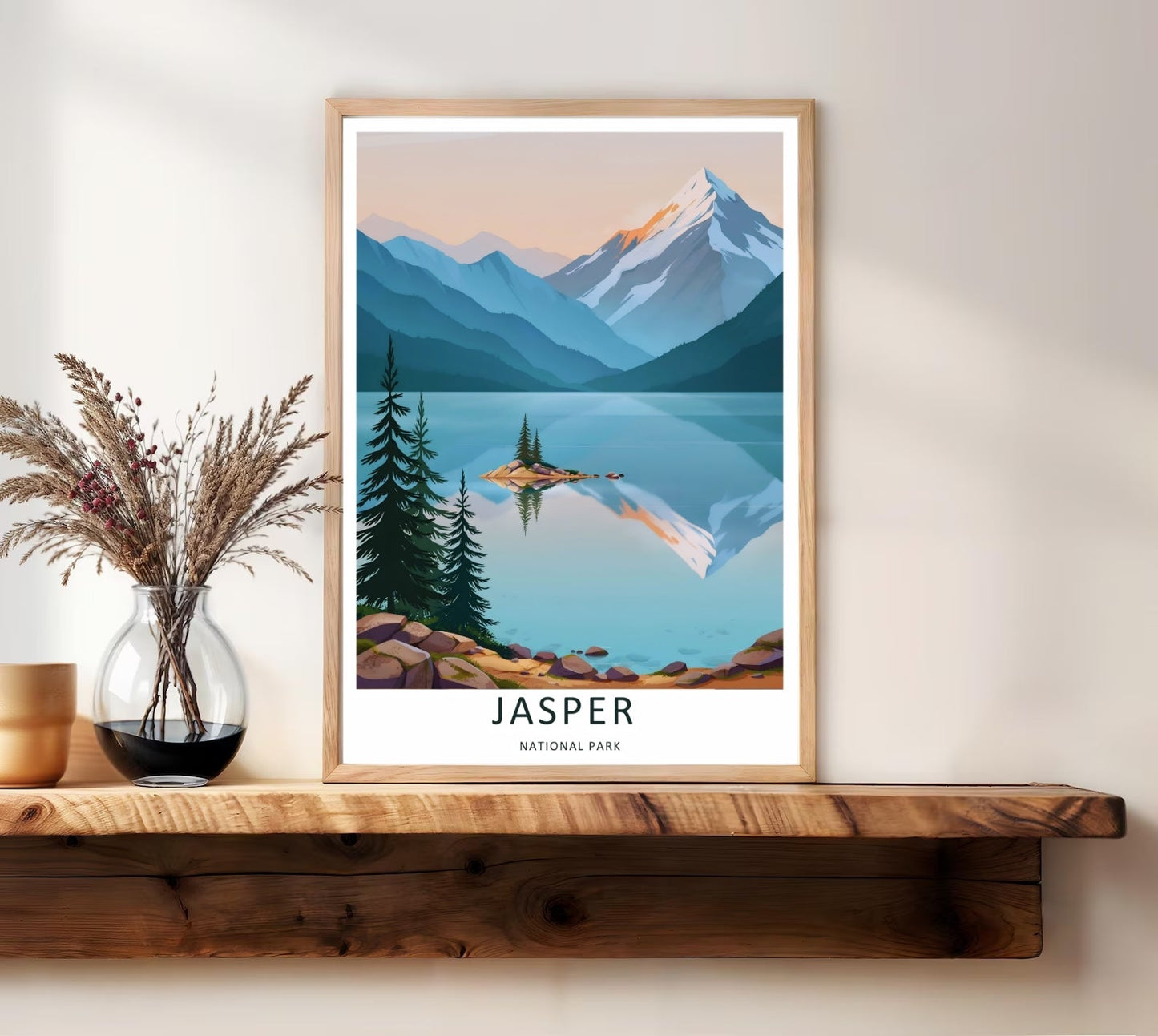Jasper National Park Art Print | Alberta Mountain Canvas Wall Decor