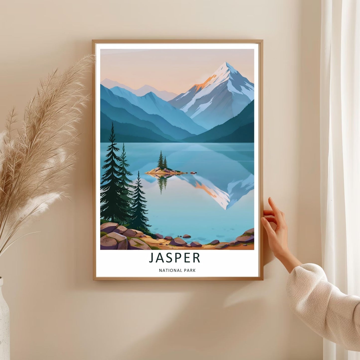 Jasper National Park Art Print | Alberta Mountain Canvas Wall Decor