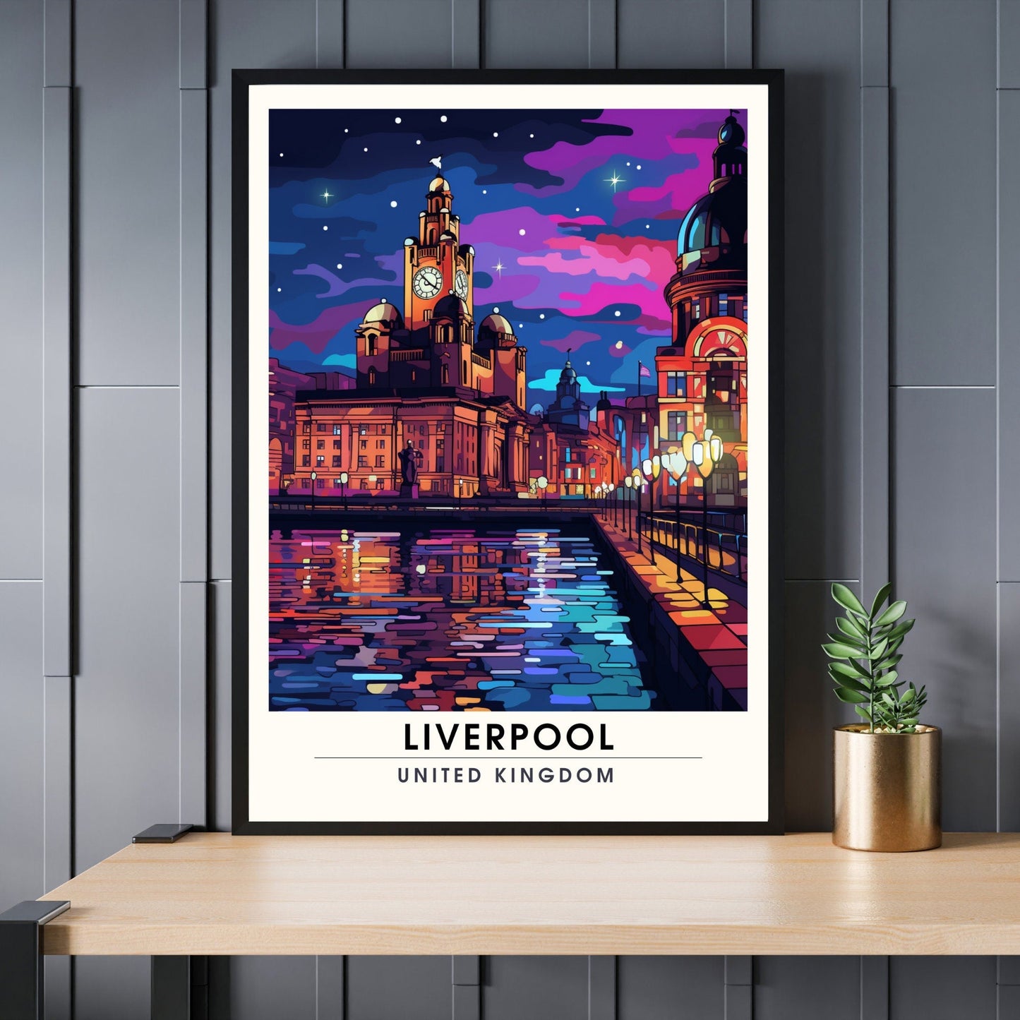 Affiche Liverpool | impression de voyage Liverpool  | Impression Liverpool