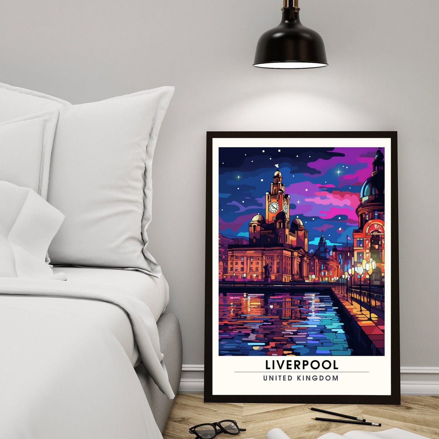 Affiche Liverpool | impression de voyage Liverpool  | Impression Liverpool