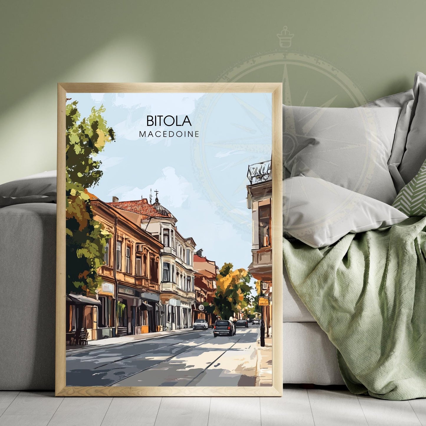 Affiche Bitola | Poster décoratif Macédoine | Affiche Macédoine