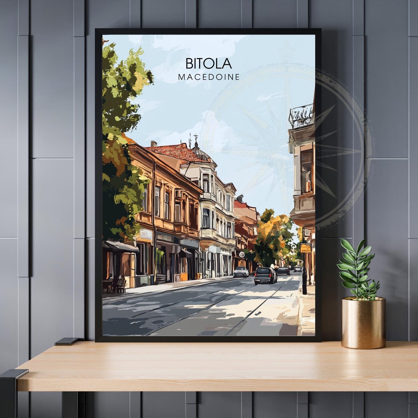 Affiche Bitola | Poster décoratif Macédoine | Affiche Macédoine
