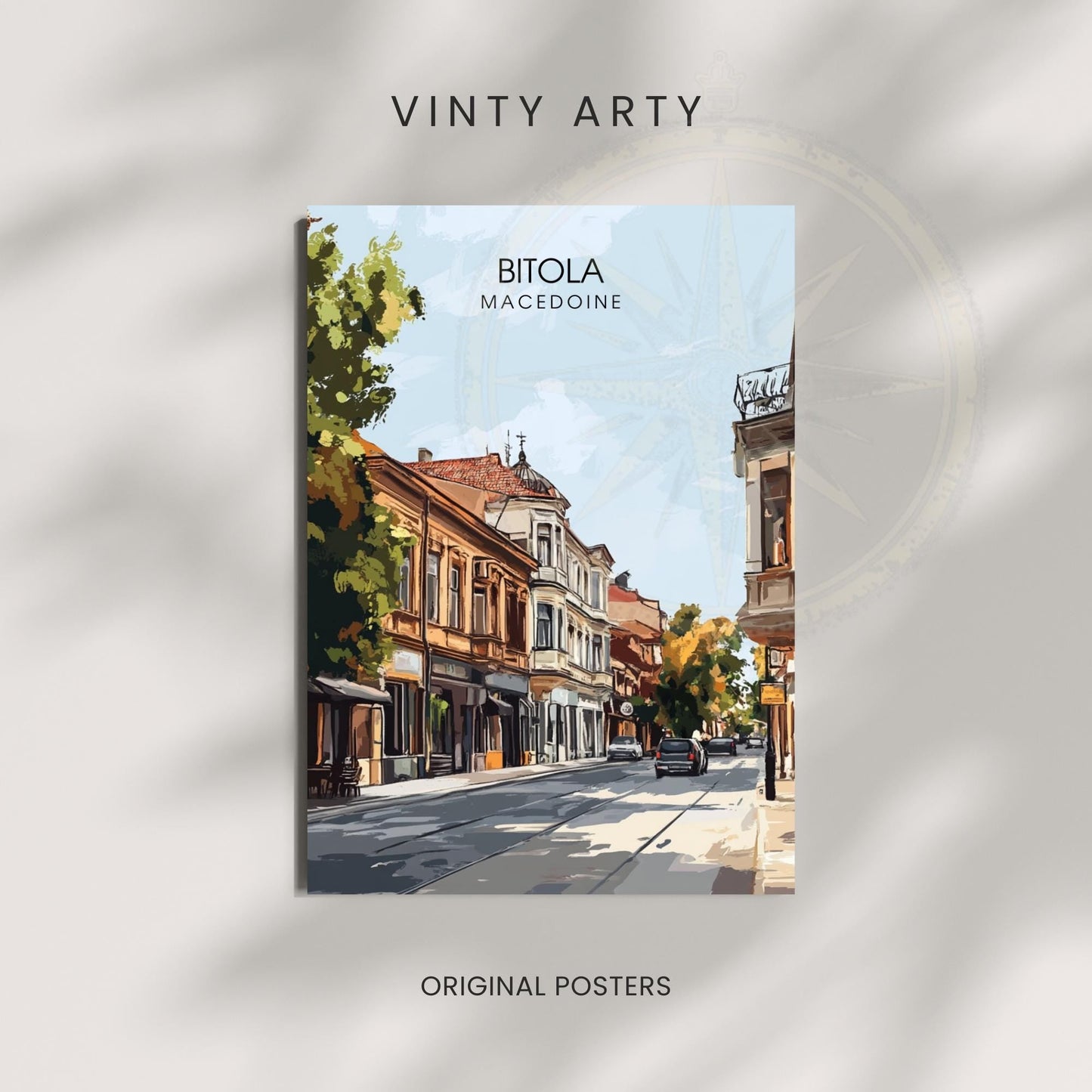 Affiche Bitola | Poster décoratif Macédoine | Affiche Macédoine